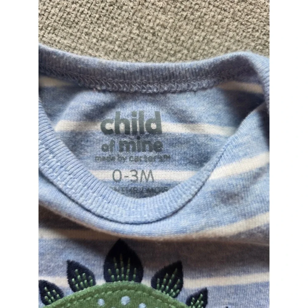 Carter's Gerber Baby Boy 0-3M Dinosaur Bodysuit Bundle Set of 3 Onsies